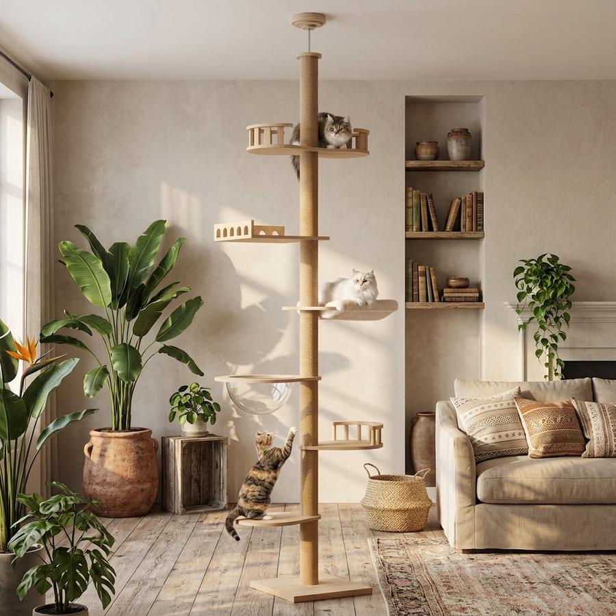 Erinnyees Floor-to-Ceiling Cat Tree